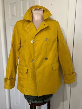 Banana Republic Yellow mustard gold Double-Breasted Peacoat